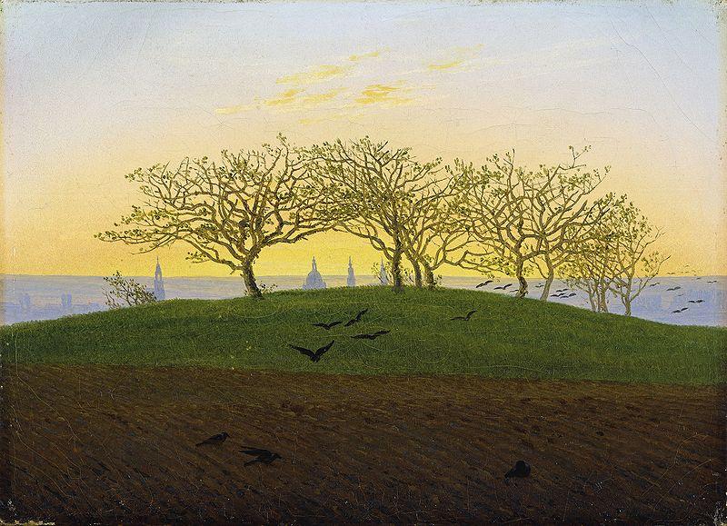 Caspar David Friedrich Hill and Ploughed Field near Dresden Sweden oil painting art